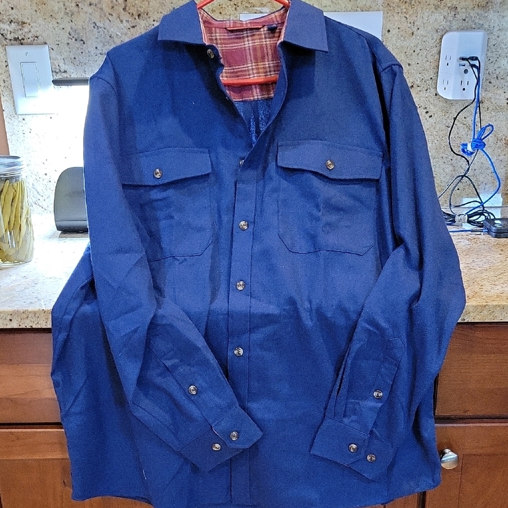 Navy Blue Button-Up Shirt